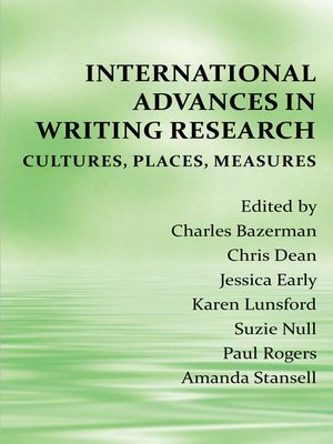 cover image of International Advances in Writing Research